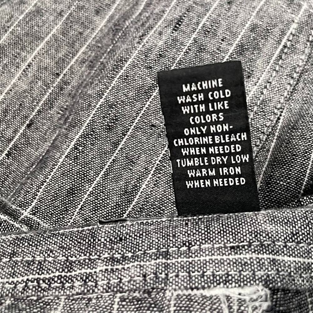 INC Plus Size 16W Gray Pinstripe Wide Leg Linen Pants Trousers Office Casual - Picture 7 of 12